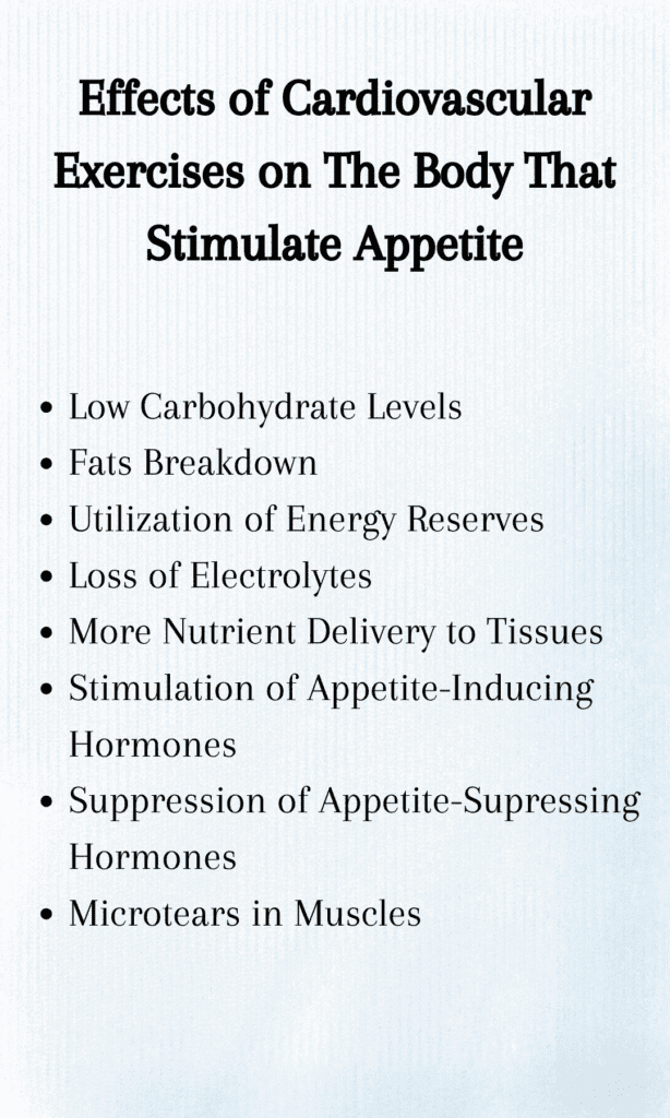 How to stimulate appetite through the effects of cardiovascular exercises